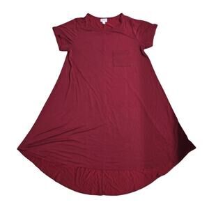 LuLaRoe Cherry Red Modal Carly Dress - L